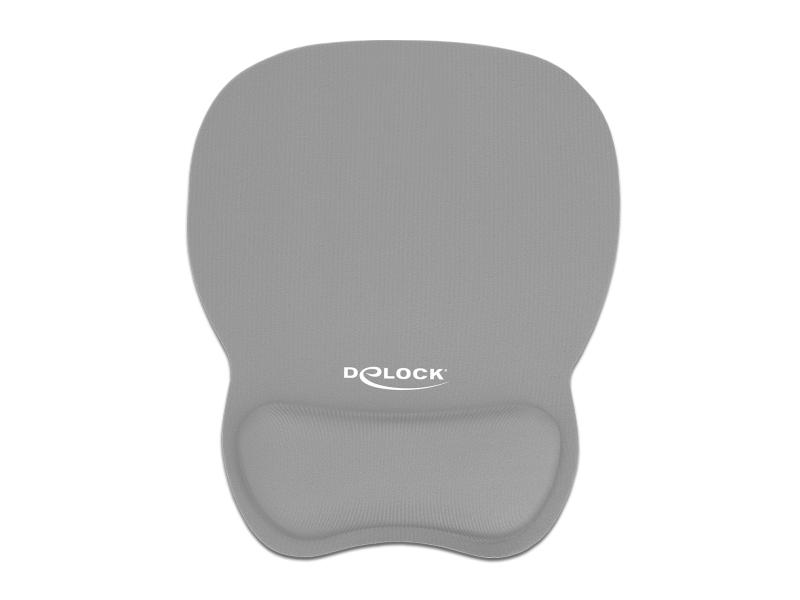 Delock Ergonomische Mausmatte mit Handballenauflage Grau