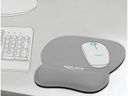 Delock Ergonomische Mausmatte mit Handballenauflage Grau