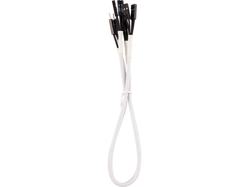 Corsair Frontpanel-Kabel Premium Sleeved  Verlängerungskit Weiss
