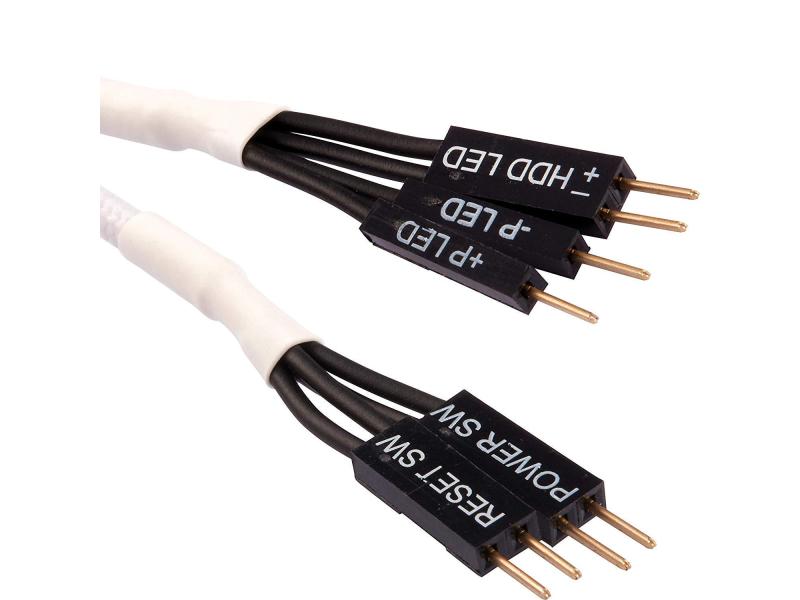 Corsair Frontpanel-Kabel Premium Sleeved  Verlängerungskit Weiss