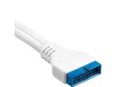 Corsair Frontpanel-Kabel Premium Sleeved  Verlängerungskit Weiss