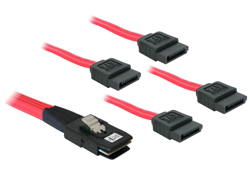 Delock SAS-Kabel SFF-8087 - 4xSATA 0.5 m