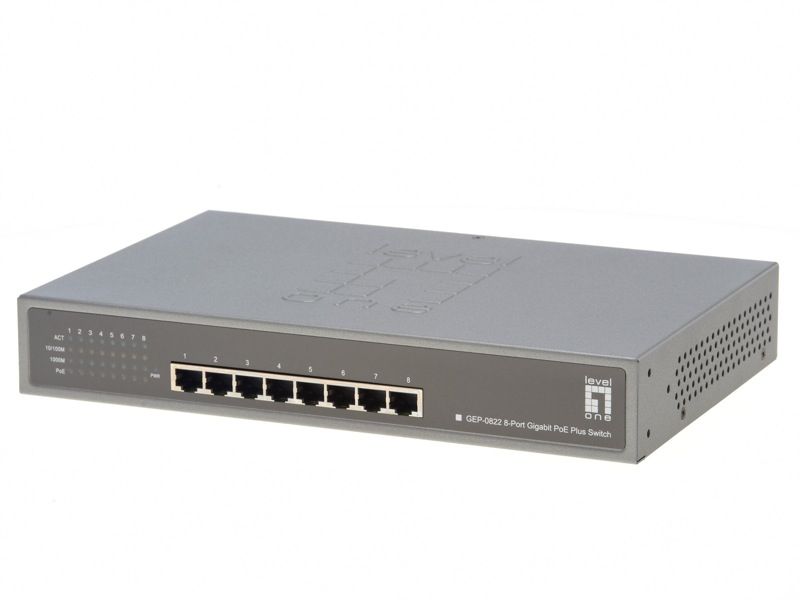 LevelOne PoE+ Switch GEP-0822 8 Port