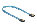 Delock SATA-Kabel UV Leuchteffekt blau 0.7 m
