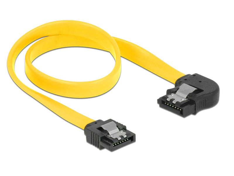 Delock SATA3-Kabel gelb, links gewinkelt, 30 cm