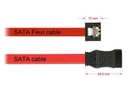 Delock SATA3-Kabel rot, Clip, flexibel, 10 cm