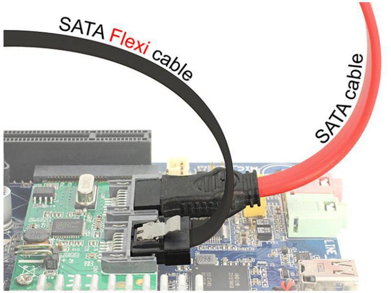 Delock SATA3-Kabel schwarz, Clip, flexibel, 20 cm