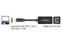 Delock Netzwerk-Adapter USB-C – RJ45 1Gbps, Schwarz