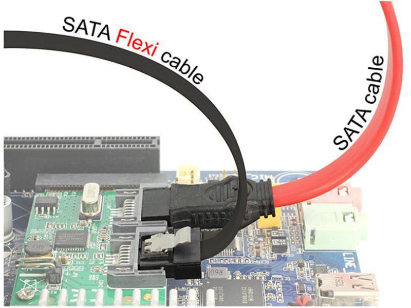 Delock SATA3-Kabel schwarz, Clip, flexibel, 30 cm