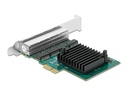 Delock Netzwerkkarte 4x 1Gbps, RTL8111 PCI-Express x1