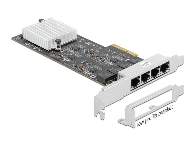 Delock Netzwerkkarte 4x 2.5Gbps, RTL8125B PCI-Express x4