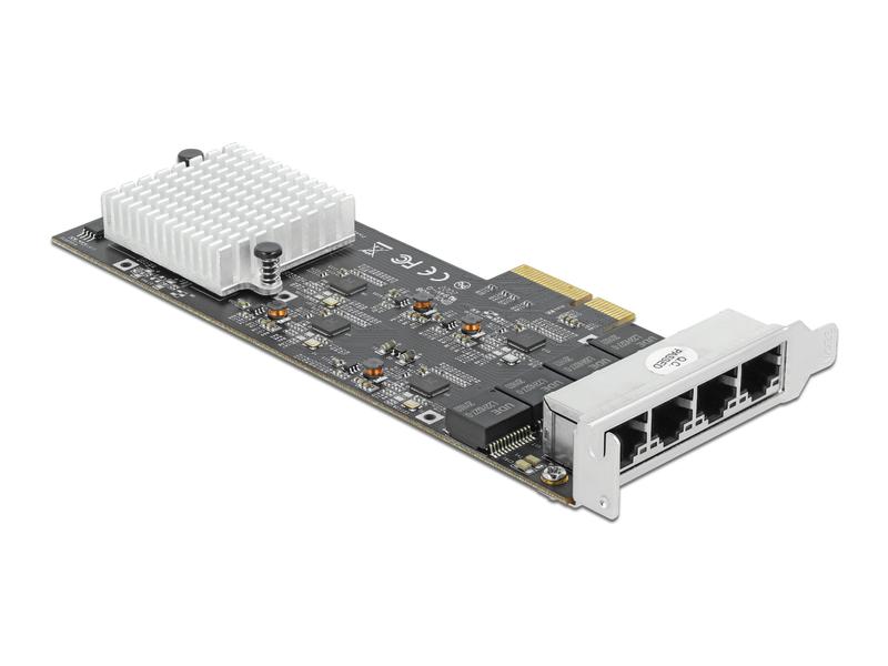 Delock Netzwerkkarte 4x 2.5Gbps, RTL8125B PCI-Express x4
