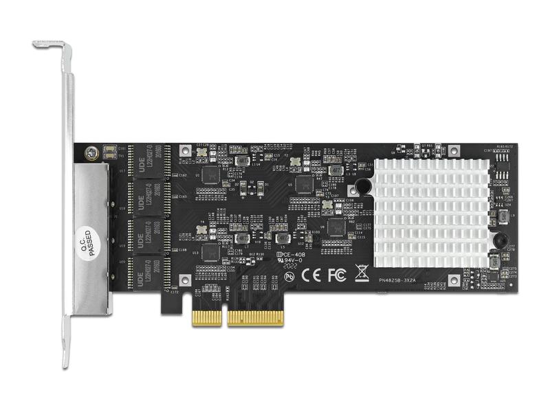 Delock Netzwerkkarte 4x 2.5Gbps, RTL8125B PCI-Express x4