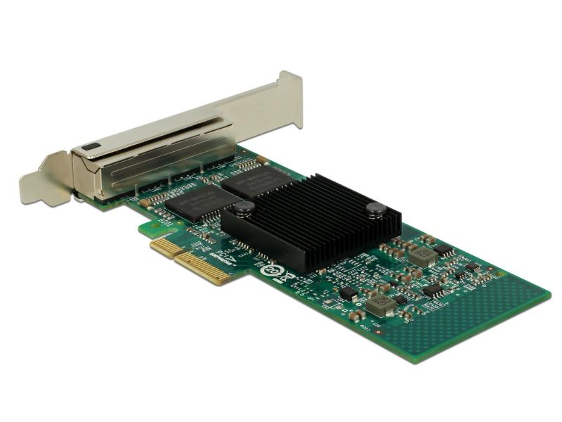 Delock Netzwerkkarte 4x1Gbps, PCI-Express x4, Intel i350 Chipset