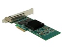Delock Netzwerkkarte 4x1Gbps, PCI-Express x4, Intel i350 Chipset