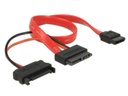 Delock Slim-SATA-Kabel rot, SATA Strom, 30 cm