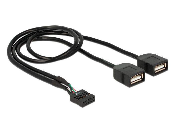 Delock USB2.0 Pinheaderkabel 2x USB2.0 0.4 m
