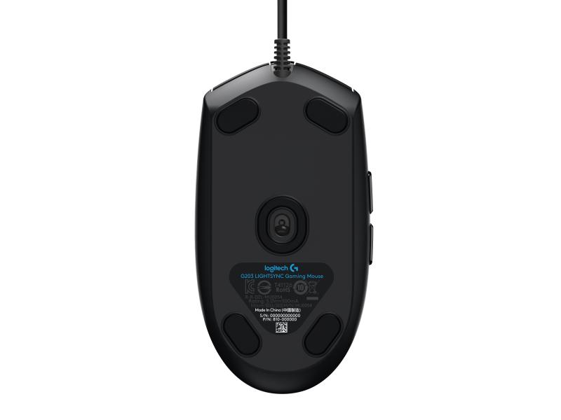 Logitech Gaming-Maus G203 Lightsync Schwarz