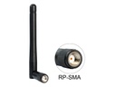 Delock WLAN-Antenne 2.4Ghz, 10.8cm Kippgelenk, drehbar, 2dBi