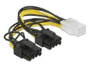 Delock Stromkabel 6Pin - 2x 6+2Pin 15 cm