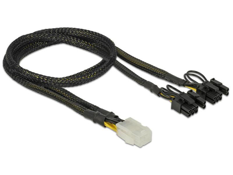Delock Stromkabel 6Pin - 2x 6+2Pin 30 cm