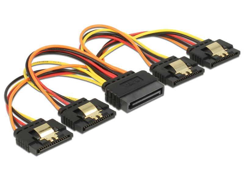 Delock Stromkabel SATA - 4x SATA 15 cm