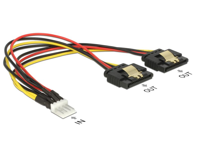 Delock Y-Stromkabel Floppy 4Pin - 2x SATA 20 cm