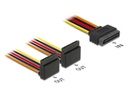 Delock Y-Stromkabel SATA - 2x SATA 15 cm, gewinkelt