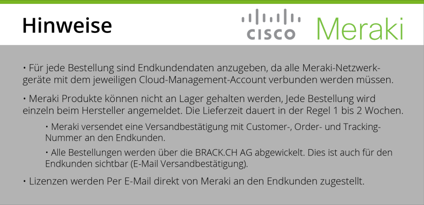 Cisco Meraki WLAN-Antenne MA-ANT-3-B5 5.7 dBi, 5er-Pack