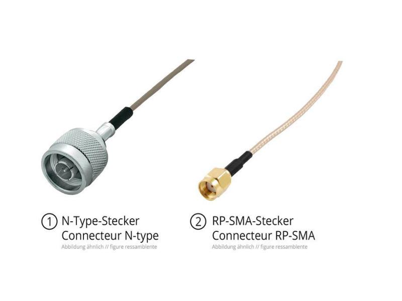 Zyxel Antennenkabel LMR 200-3 N-Type zu RP-SMA, 3 m