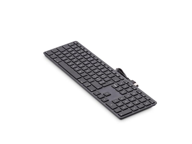 LMP Tastatur KB-1243 Schwarz, CH-Layout mit Ziffernblock
