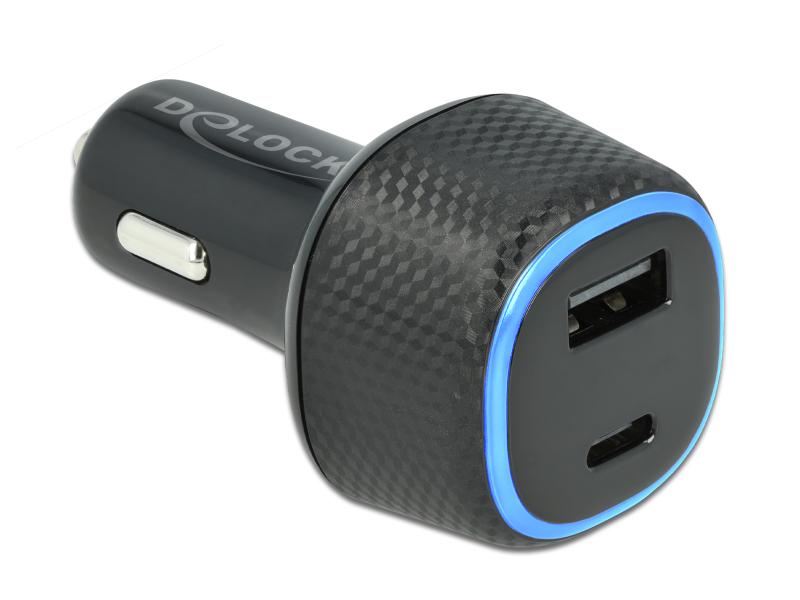 Delock Autoladegerät USB Typ-A und -C PD 3.0 63 W