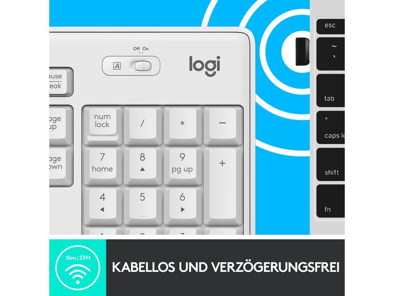Logitech Tastatur-Maus-Set MK295 White CH-Layout