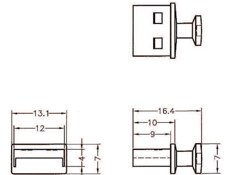 Delock Blindstecker USB-A 10 Stück Schwarz