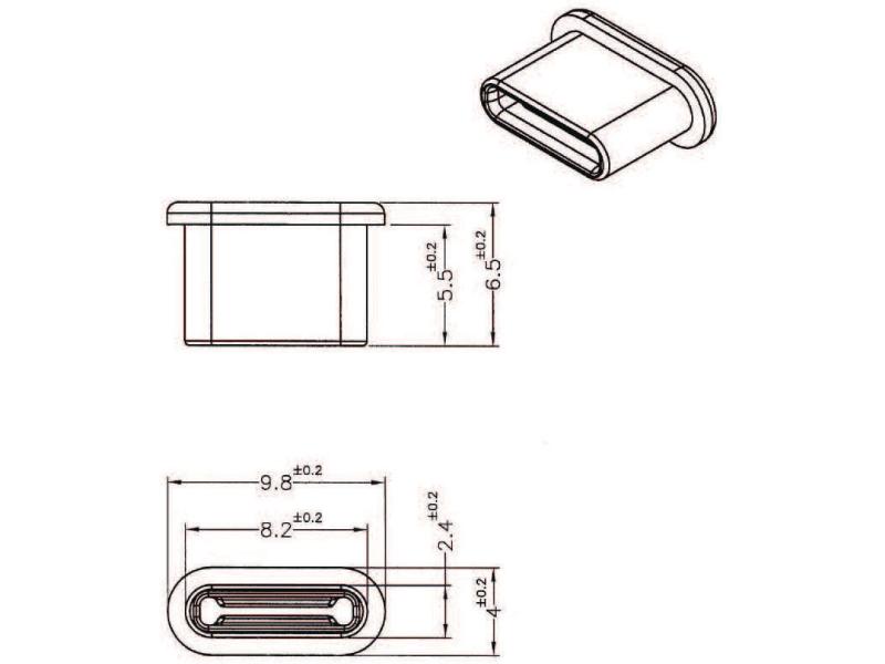 Delock Blindstecker USB-C 10 Stück Schwarz