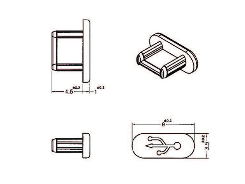 Delock Blindstecker USB-MicroB 10 Stück Schwarz