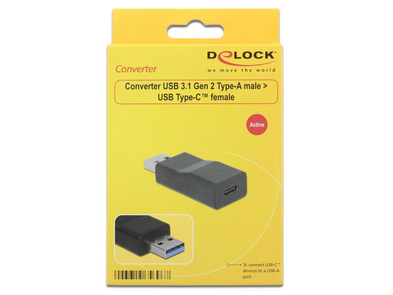 Delock USB 3.1 Adapter USB-A Stecker - USB-C Buchse