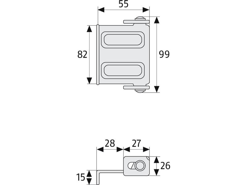 Abus Fenster-Zusatzsicherung SW2 W Weiss Stahl