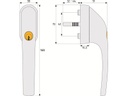 Abus Fenstergriff FG300, Abschliessbar Weiss