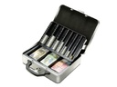 Robert Rieffel Geldkassette Moneta-Deluxe-Ch 102 x 300 x 242 mm, Silbergrau