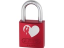 Abus Vorhängeschloss 72/40 LoveLock 6 Herz mit Pärchen Rot