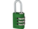 Abus Zahlenschloss 145/20 Lock-Tag Grün Aluminium