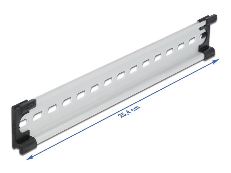 Delock Hutschiene  35 x 7,5 mm, 10 aus Aluminium, Schlitzlöchern