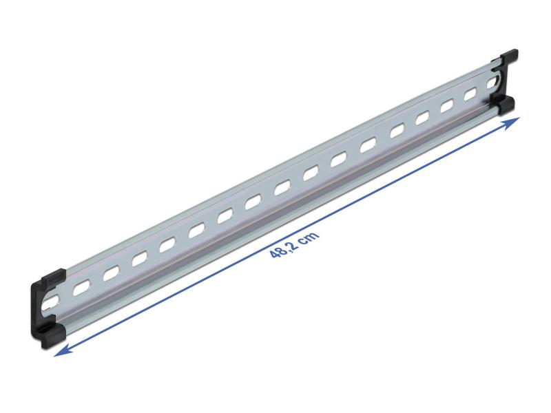 Delock Hutschiene  35 x 7,5 mm, 19 aus Stahl mit Schlitzlöchern