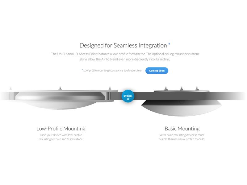 Ubiquiti Montagekit NANOHD-RCM-3 Low Profile Deckenmontage 3er Set