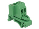 Delock Hutschiene  Terminalblock  2Pin, mit Schraubverriegelung