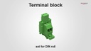 Delock Hutschiene  Terminalblock  2Pin, mit Schraubverriegelung