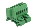 Delock Hutschiene  Terminalblock 6Pin, mit Schraubverriegelung