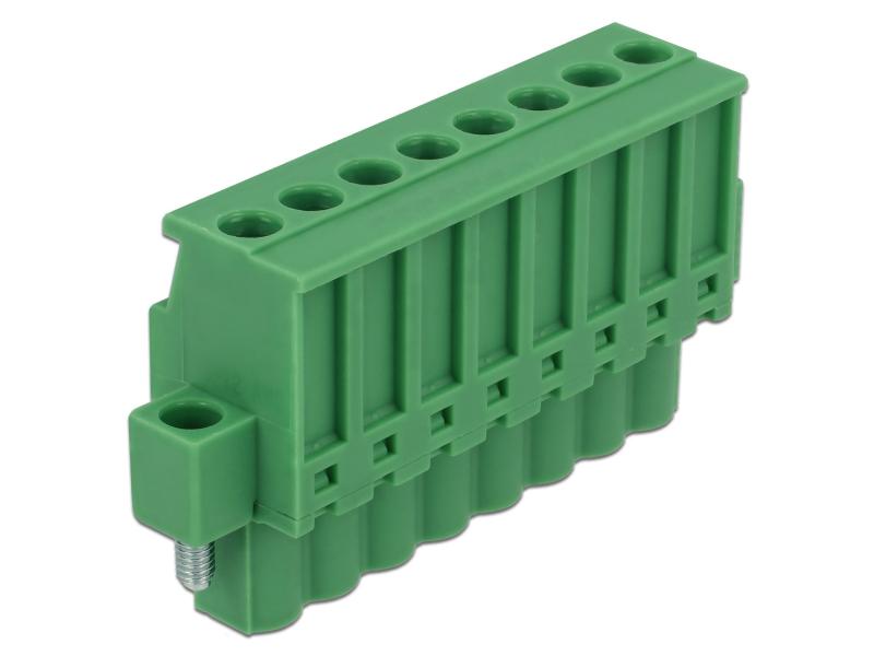 Delock Hutschiene  Terminalblock 8Pin, mit Schraubverriegelung