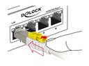 Delock Patchkabel  Cat 6A, S/STP, 1 m, Weiss, verriegelbar